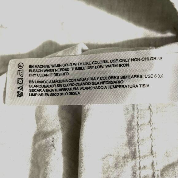 Denim & Flower Mens Large Gray Bird Print Short Sleeve Button Up Shirt Slim Fit - Picture 7 of 11